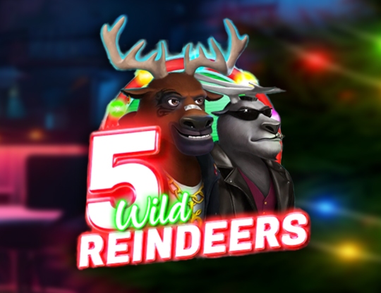 5 Wild Reindeers Poster