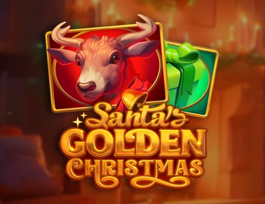 Santa's Golden Christmas Poster