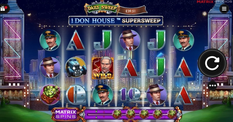 1 Don House Supersweep Slot Gameplay