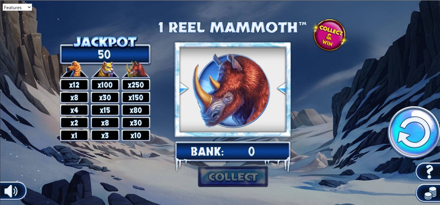 1 Reel Mammoth Slot Gameplay