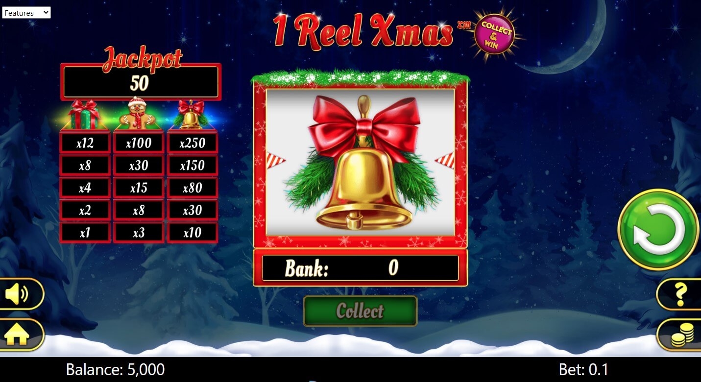 1 Reel Xmas Slot Gameplay