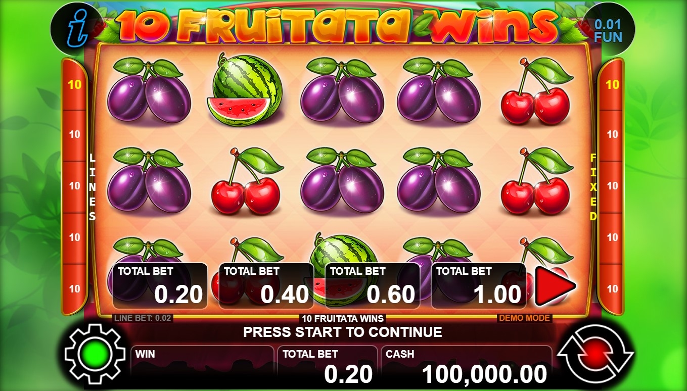 10 Fruitata Wins Slot Gameplay