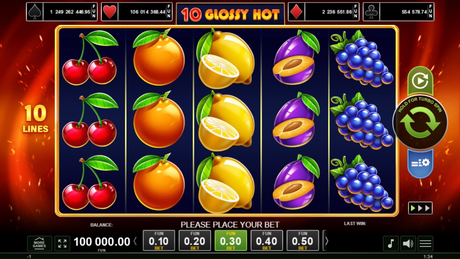 10 Glossy Hot Slot Gameplay