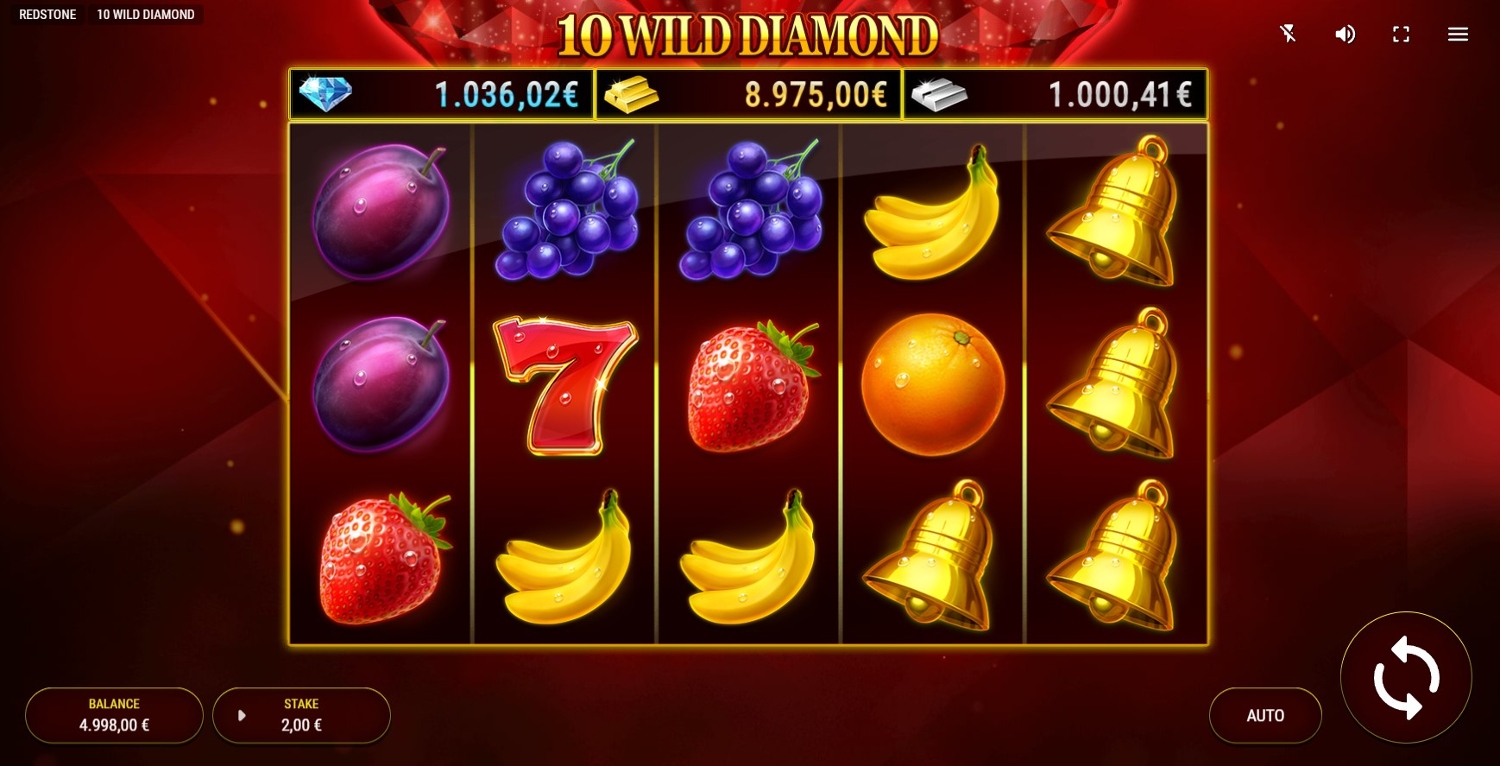 10 Wild Diamond Slot Gameplay
