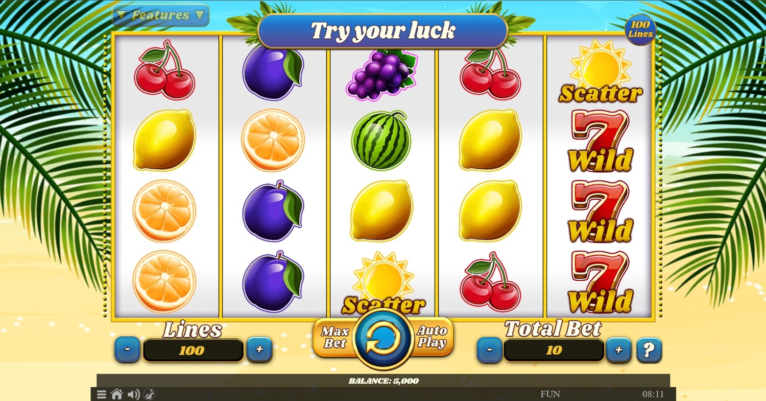 100 Juicy Fruits Slot Gameplay
