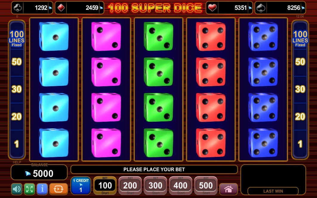 100 Super Dice Slot Gameplay