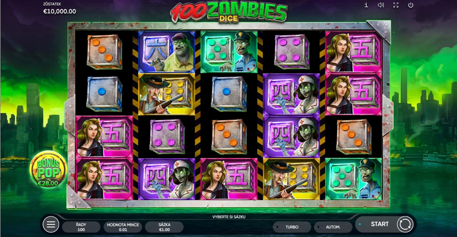 100 Zombies Dice Slot Gameplay