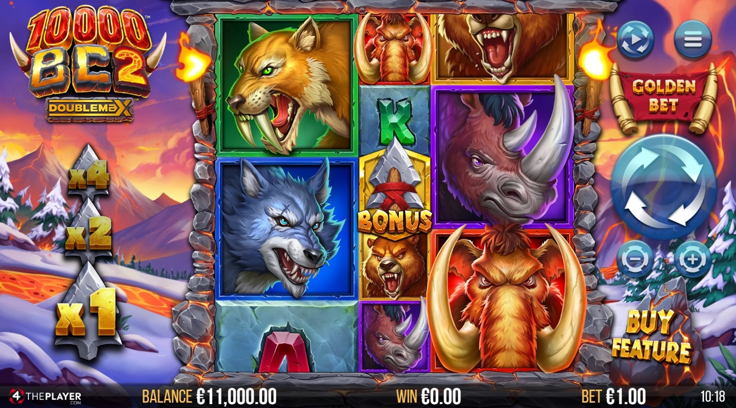 10000 BC 2 DoubleMax Slot Gameplay