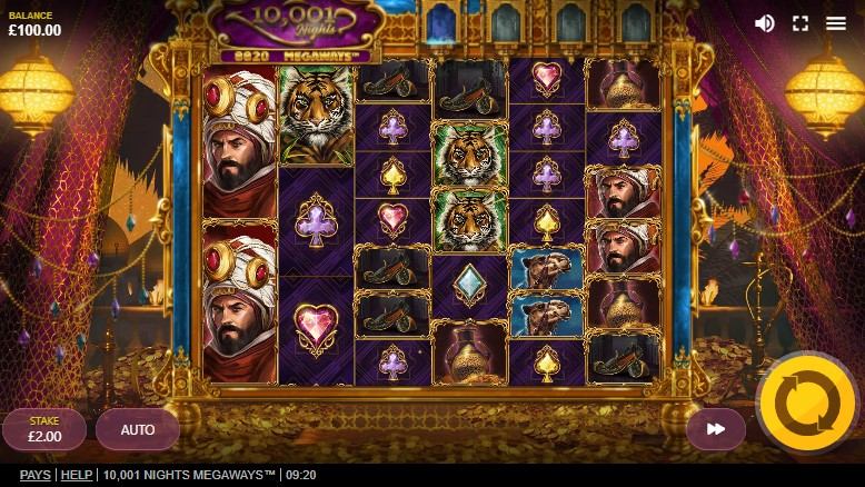 10001 Nights Megaways Slot Gameplay