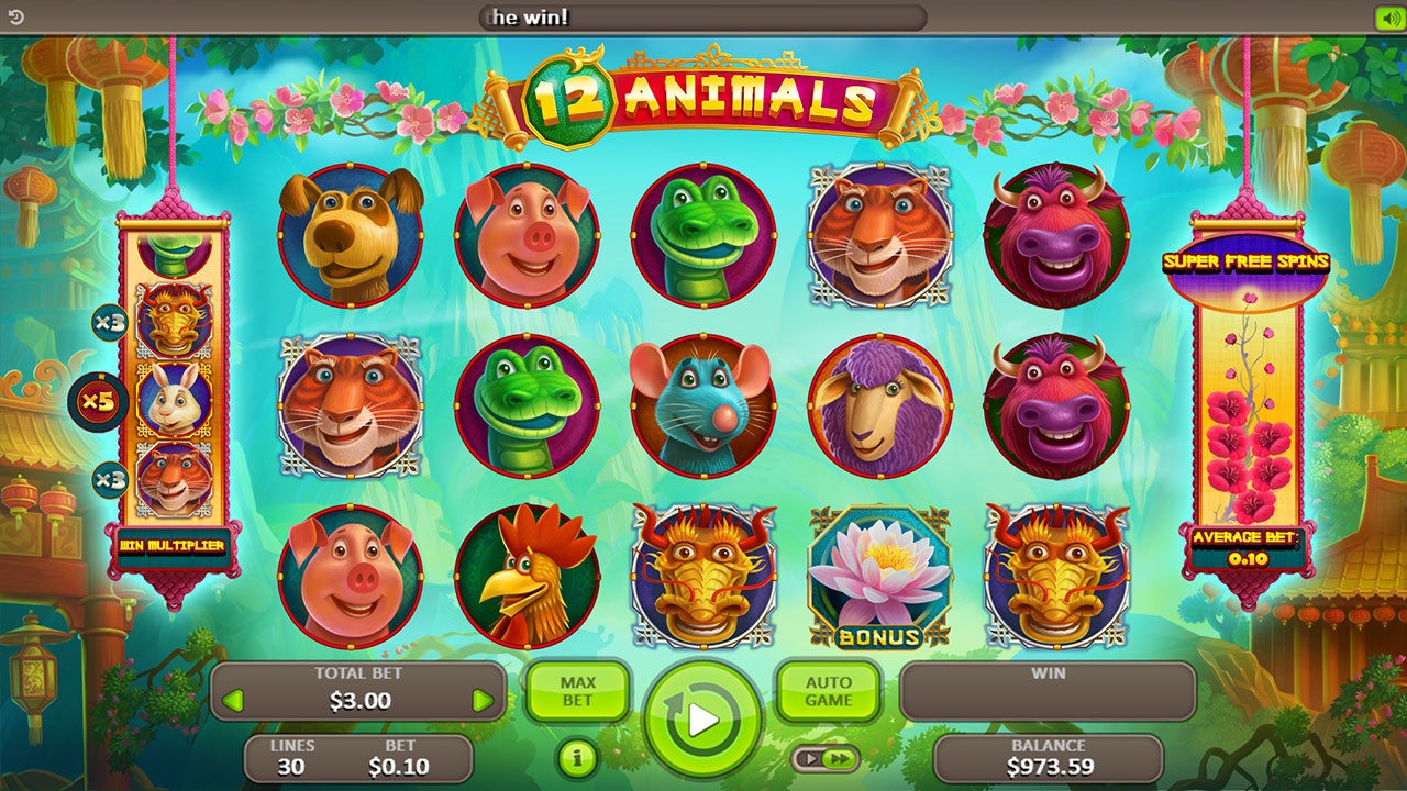 12 Animals Slot Gameplay
