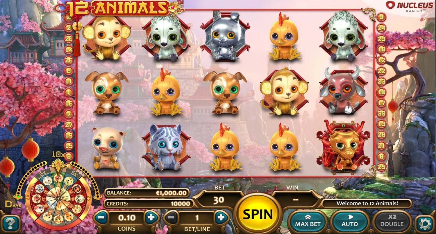 12 Animals Slot Gameplay