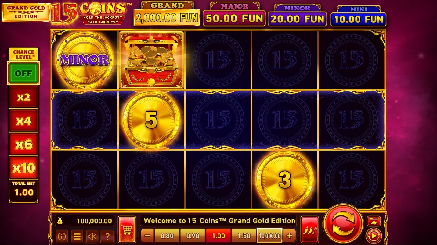 15 Coins Grand Gold Edition Slot Gameplay