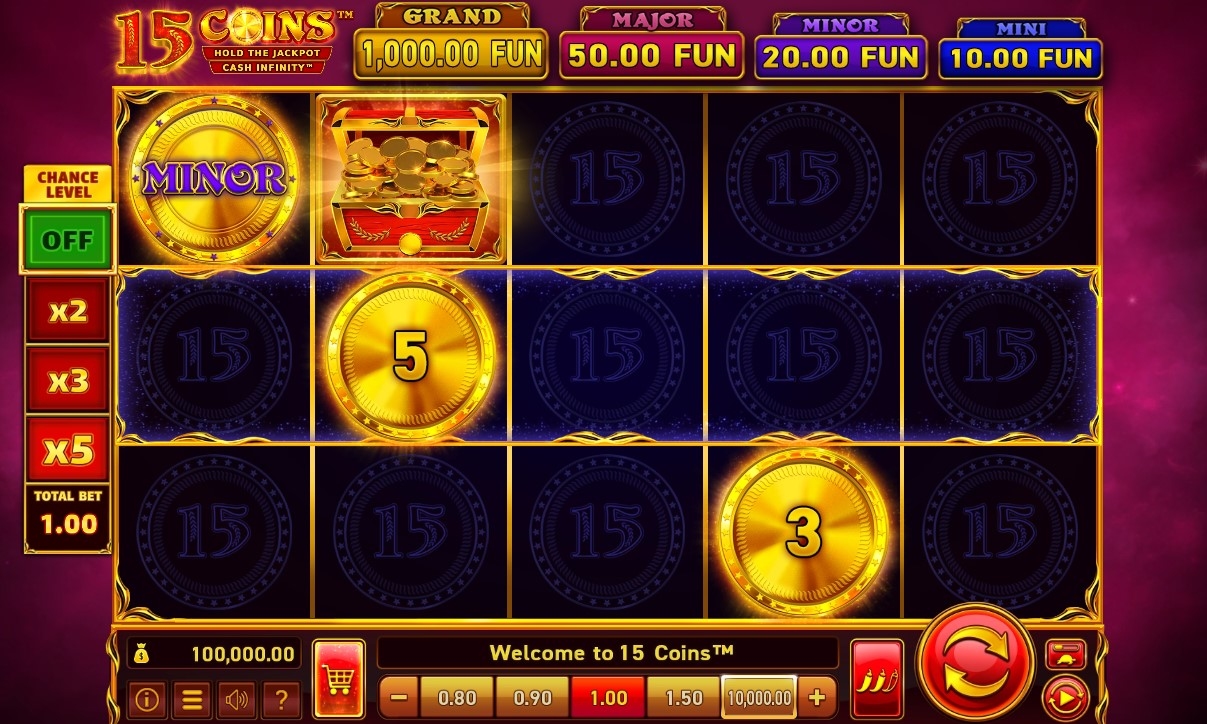 15 Coins Slot Gameplay