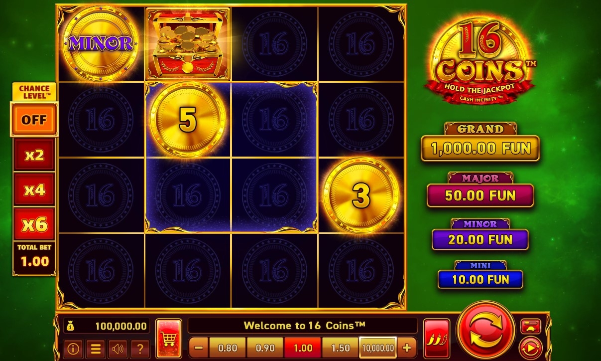 16 Coins Slot Gameplay
