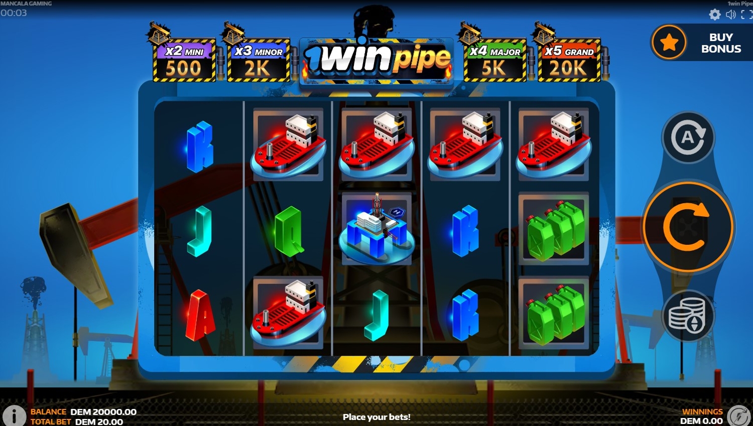 1Win Pipe Slot Gameplay