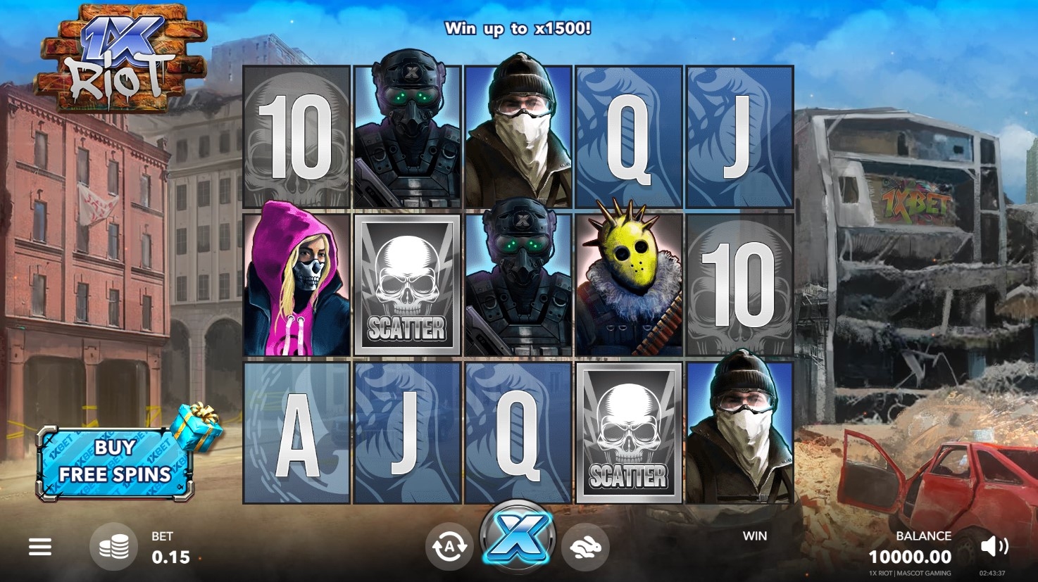 1X Riot Slot Gameplay