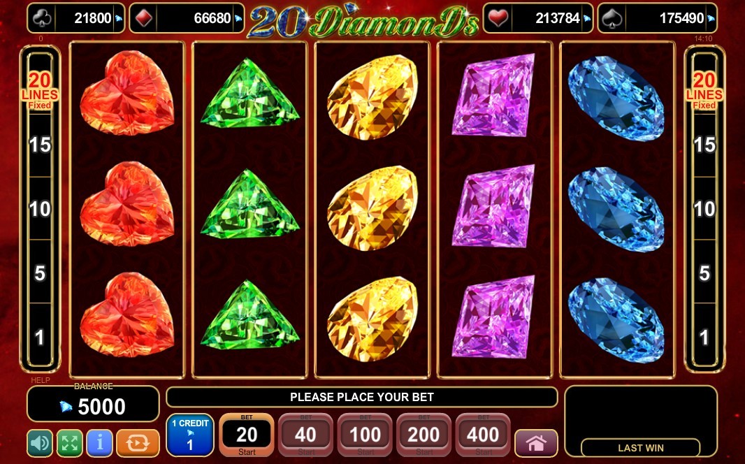 20 Diamonds Slot Gameplay