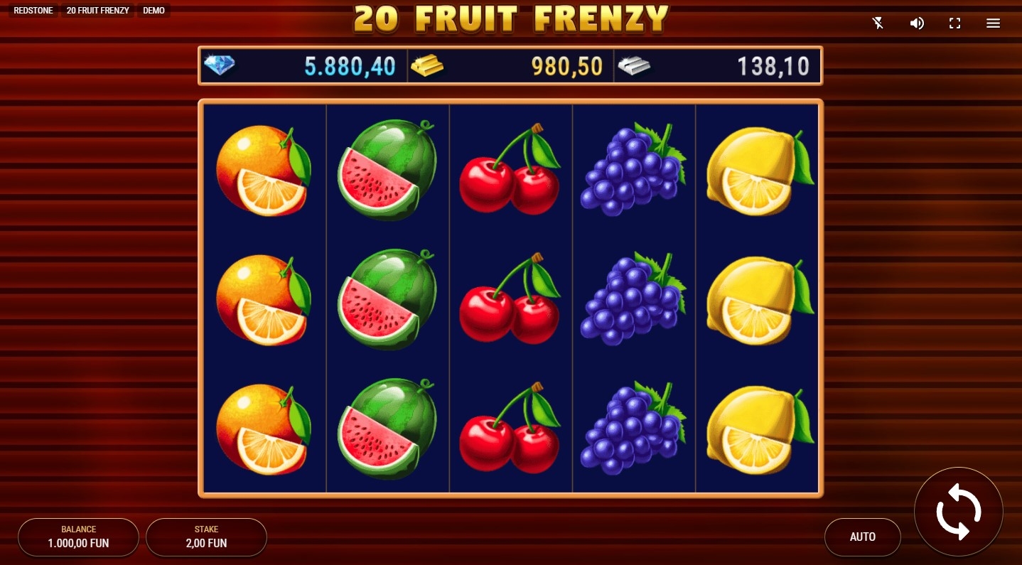 20 Fruit Frenzy Slot Gameplay