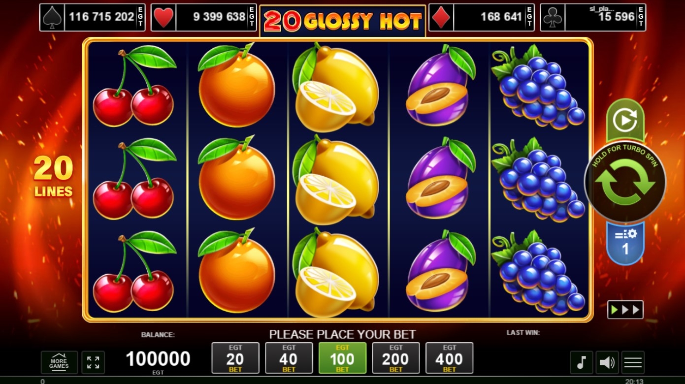 20 Glossy Hot Slot Gameplay
