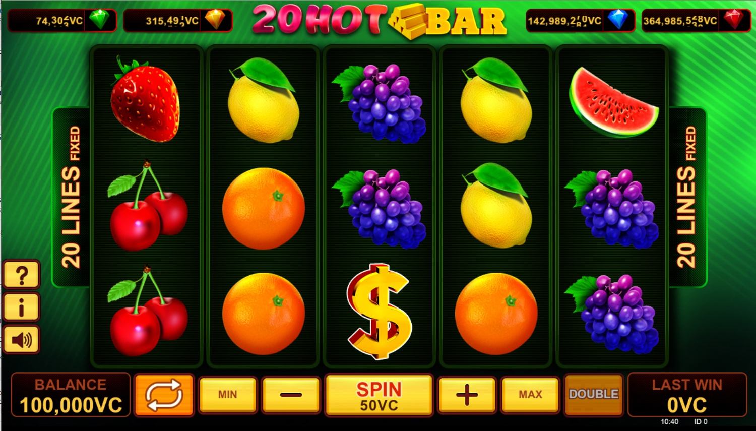 20 Hot Bar Slot Gameplay