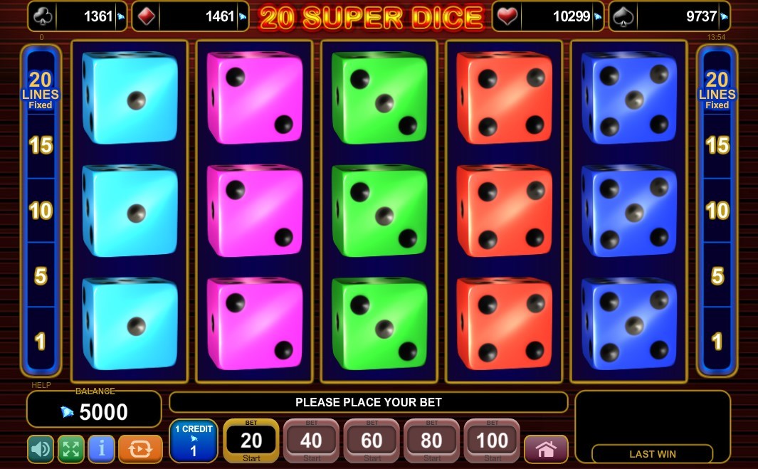 20 Super Dice Slot Gameplay