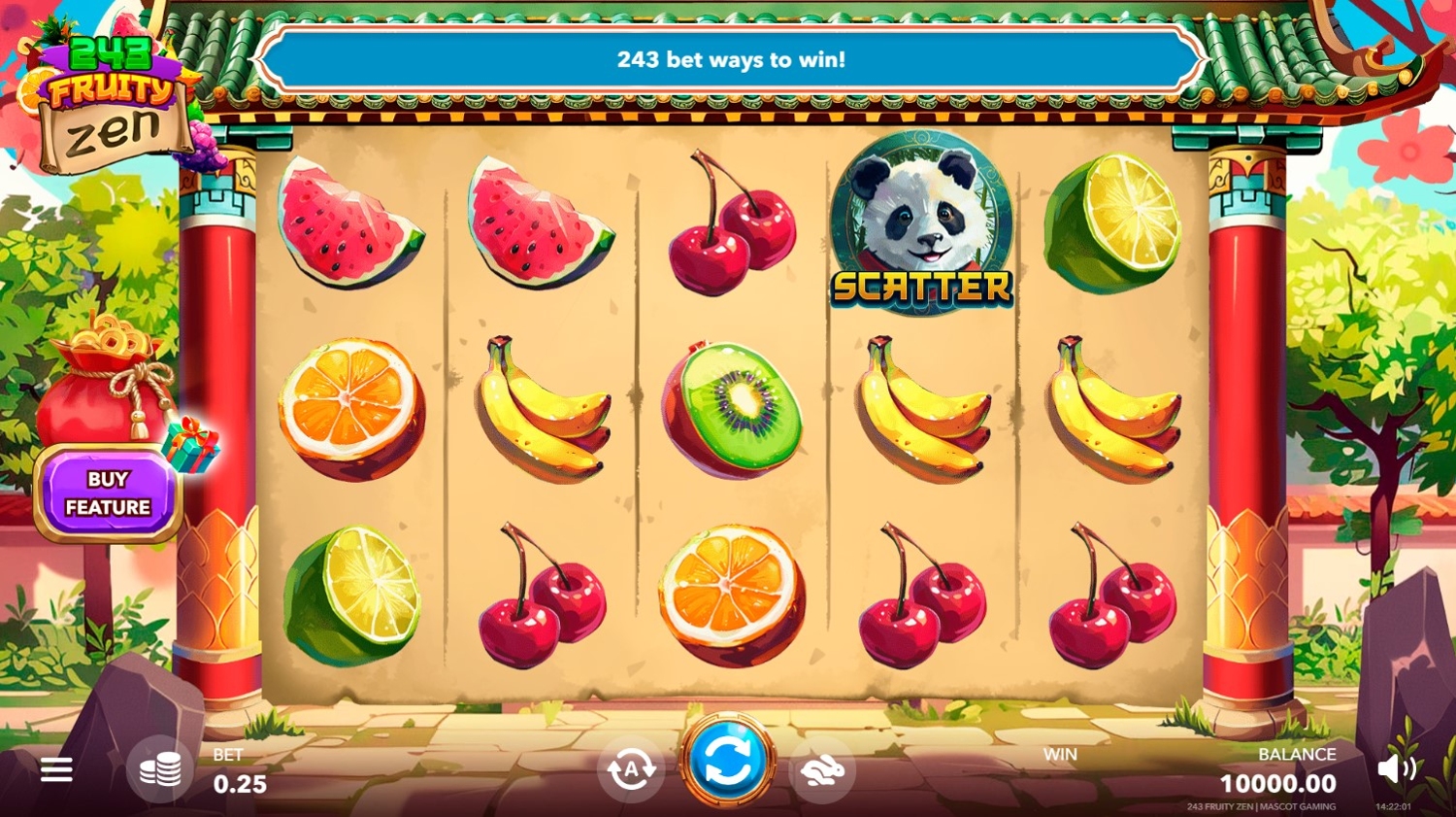 243 Fruity Zen Slot Gameplay