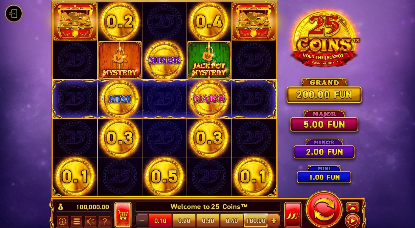 25 Coins Slot Gameplay