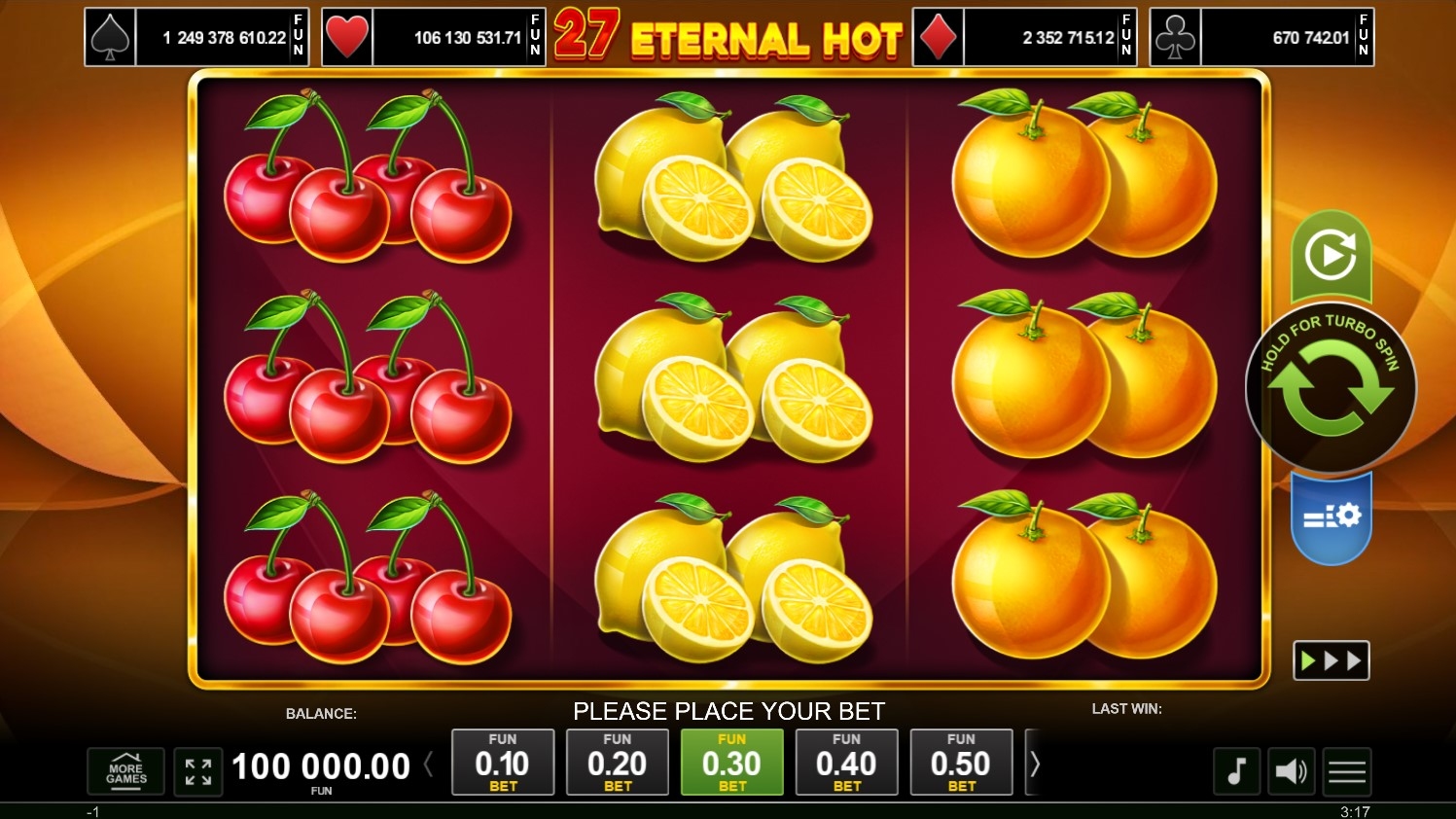 27 Eternal Hot Slot Gameplay