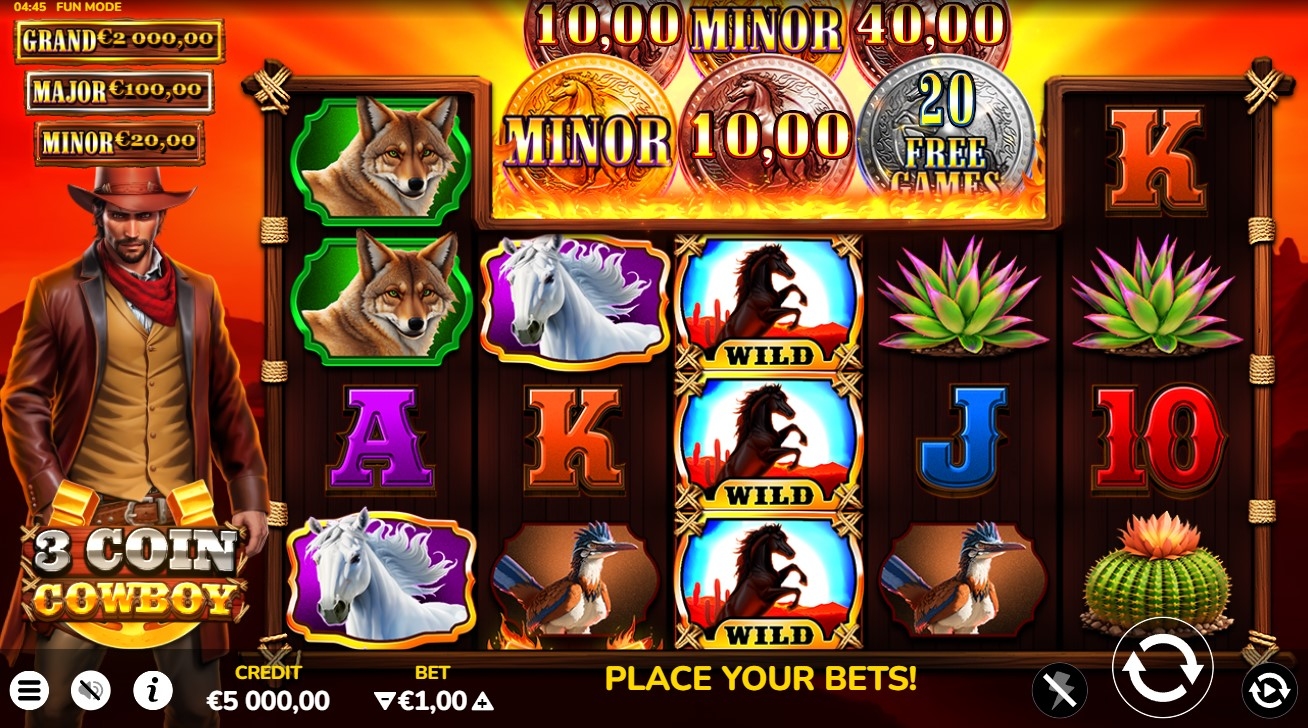 3 Coin Cowboy Slot Gameplay