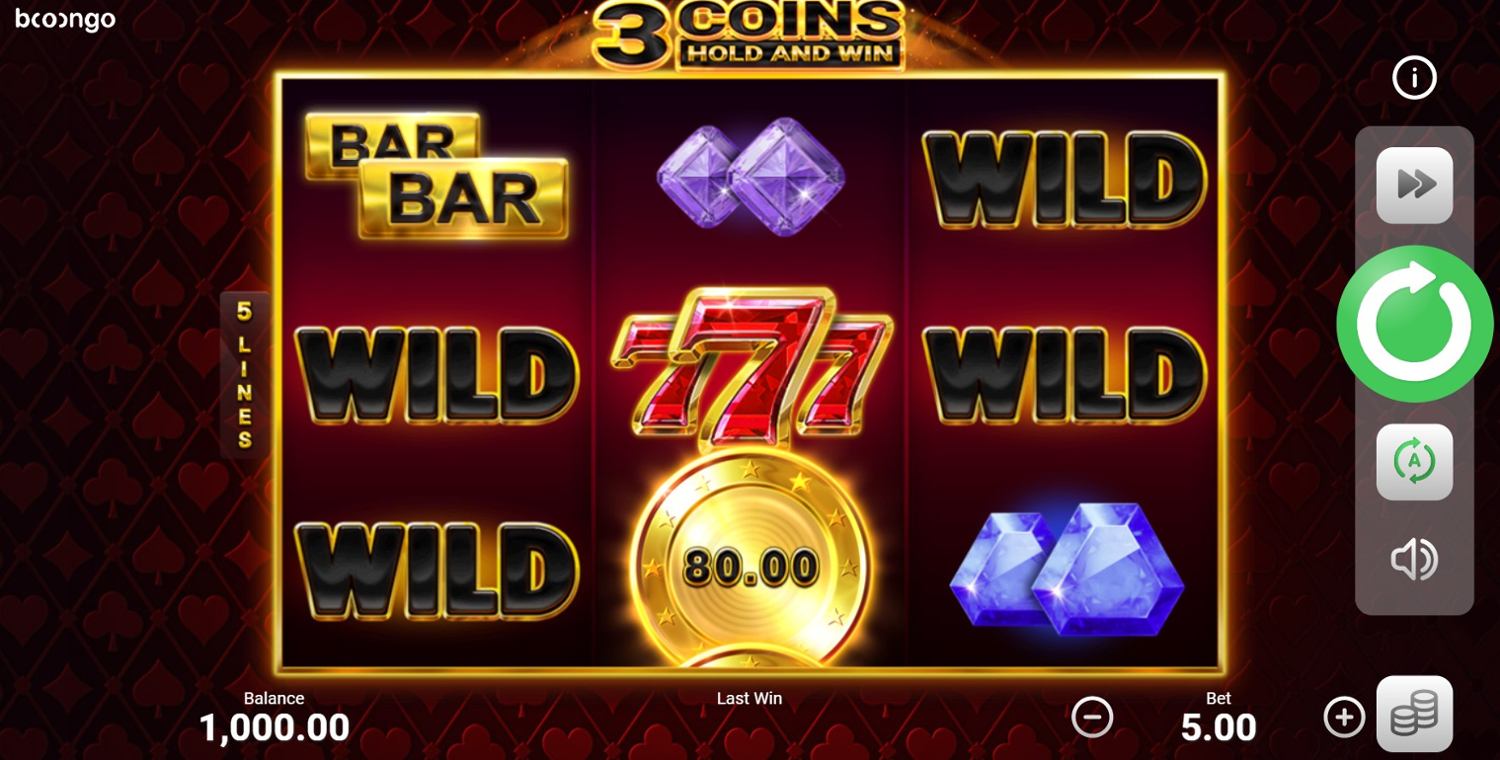 3 Coins Slot Gameplay