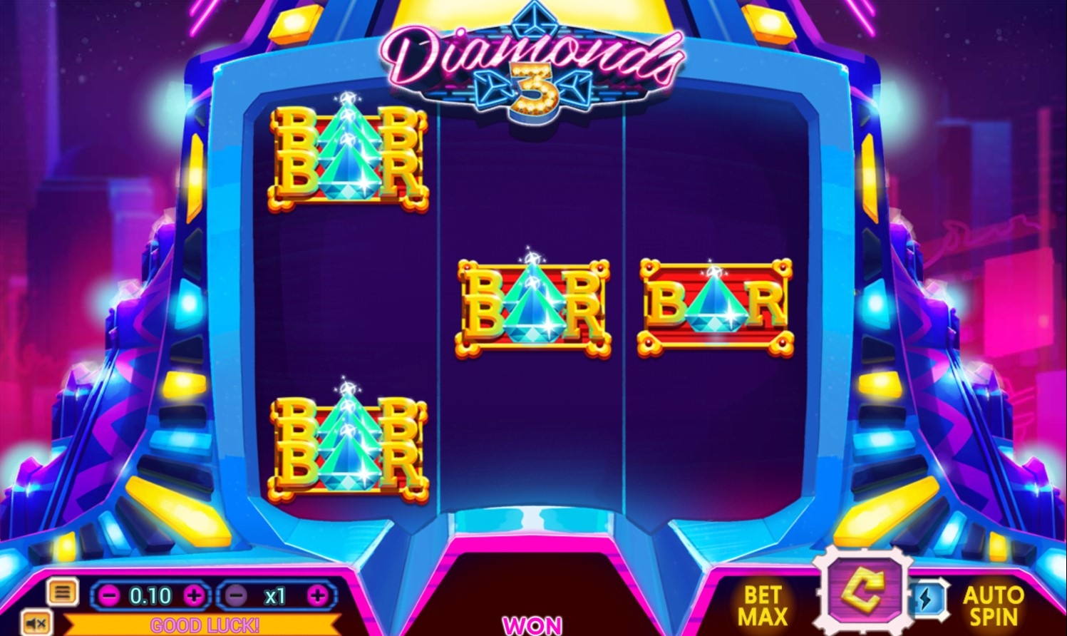 3 Diamonds Slot Gameplay