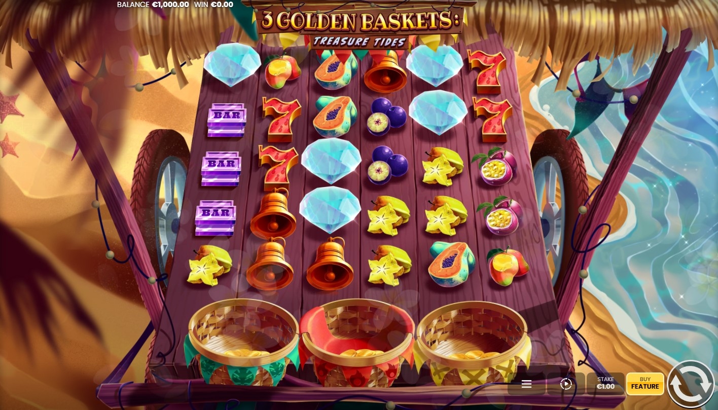3 Golden Baskets: Treasure Tides Slot Gameplay