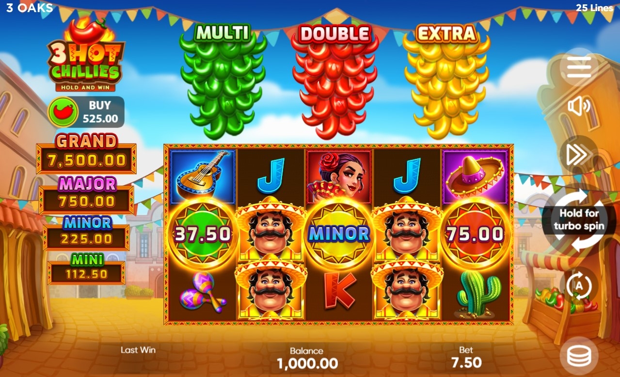 3 Hot Chillies Slot Gameplay