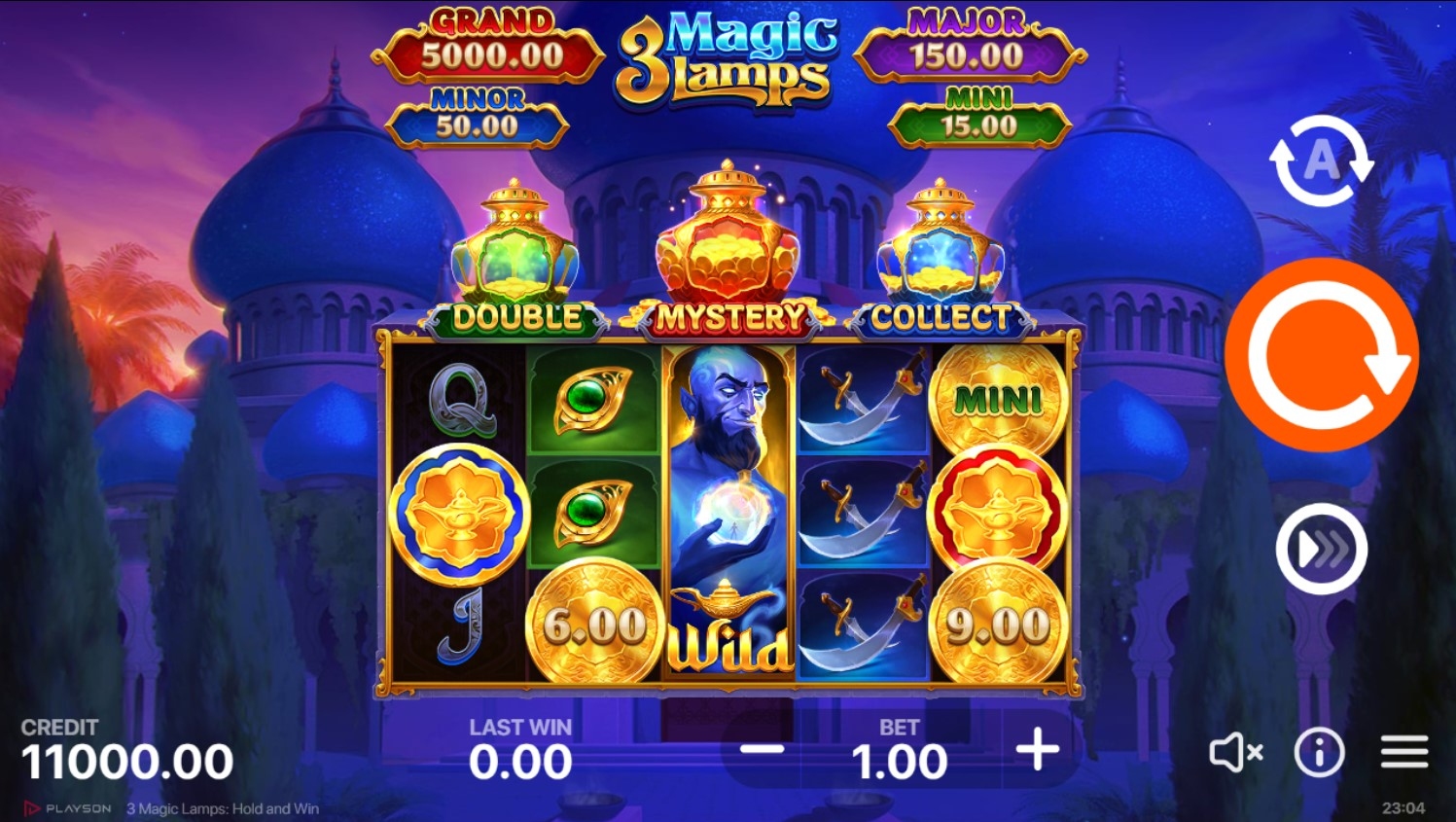 3 Magic Lamps: Hold and Win Slot Gameplay
