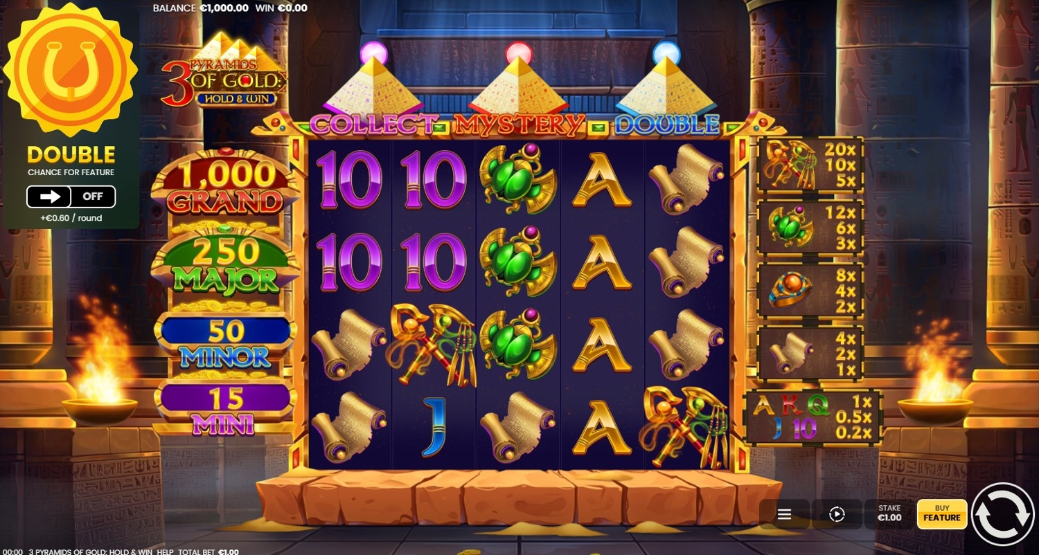 3 Pyramids of Gold Slot Gameplay