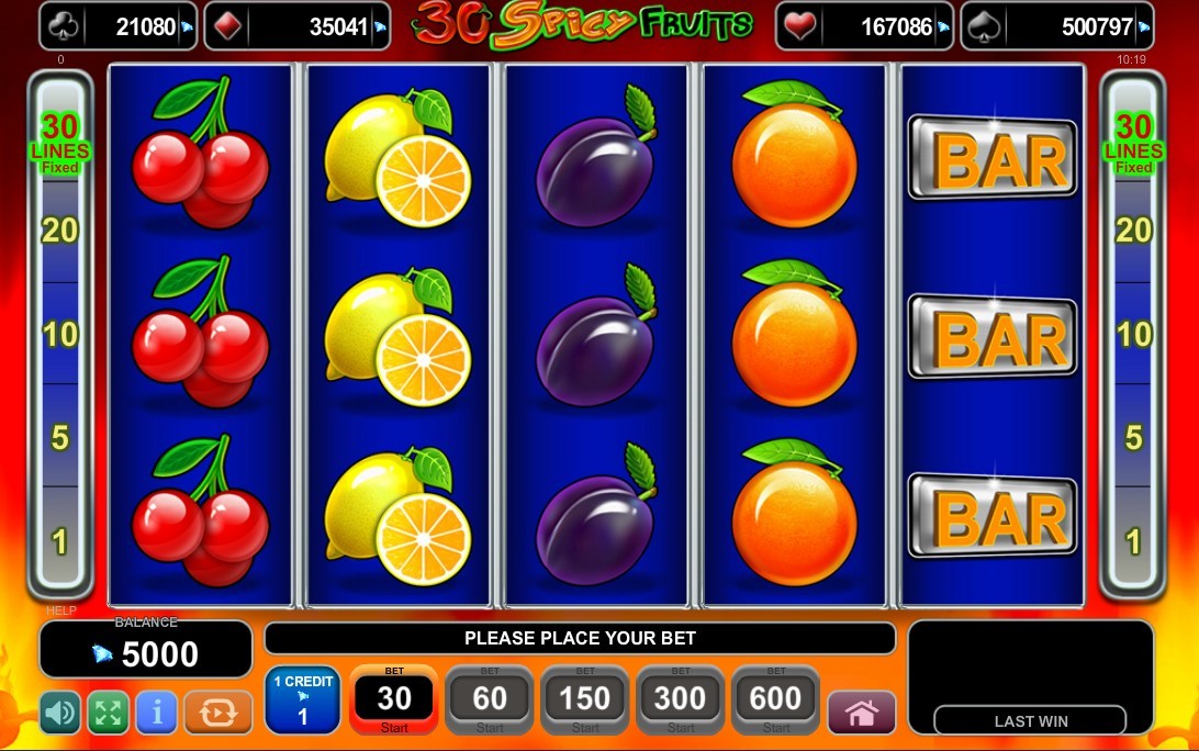 30 Spicy Fruits Slot Gameplay