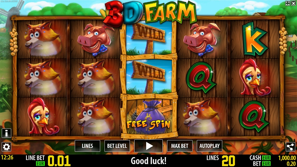 3D Farm Slot Gameplay