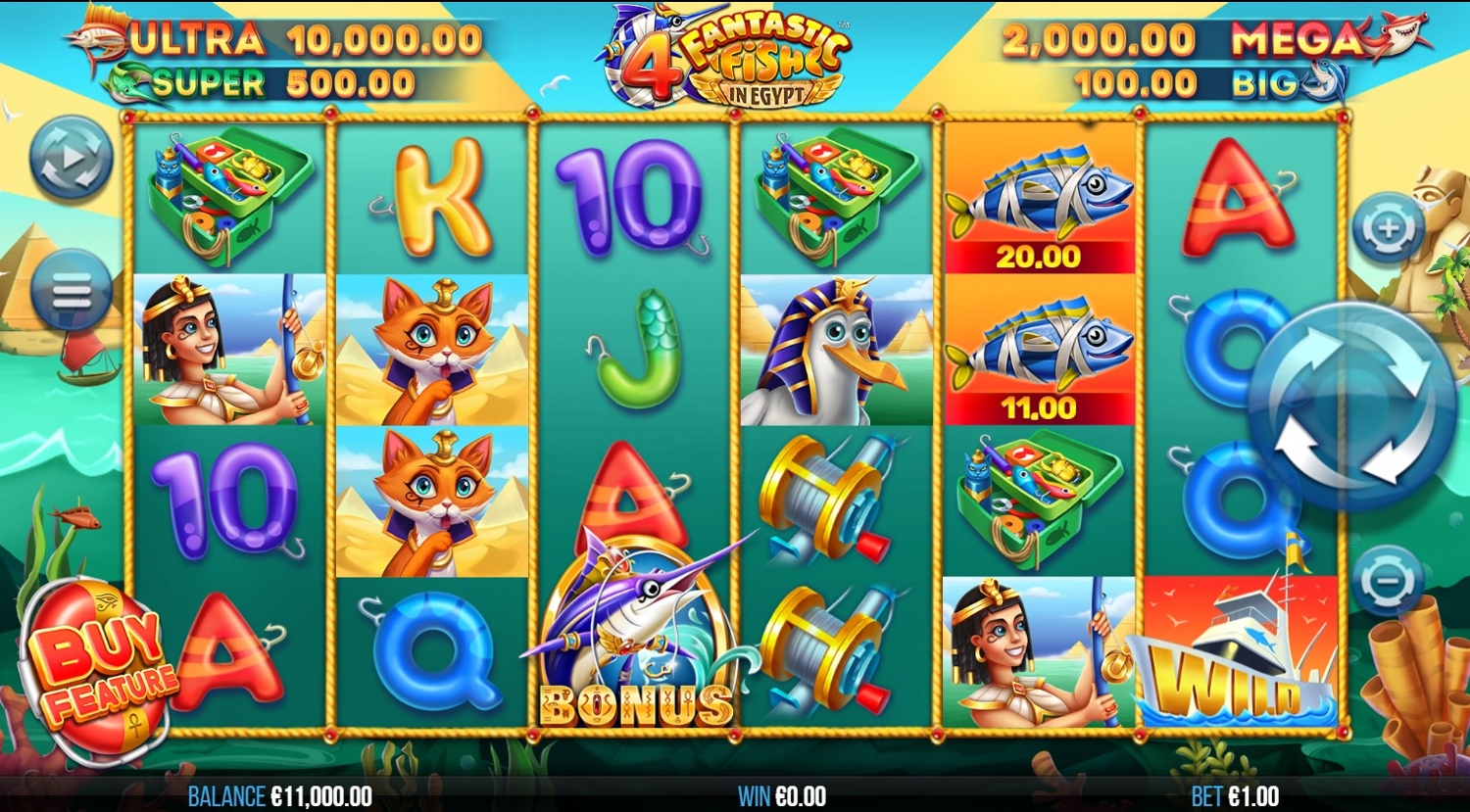 4 Fantastic Fish in Egypt Slot Gameplay