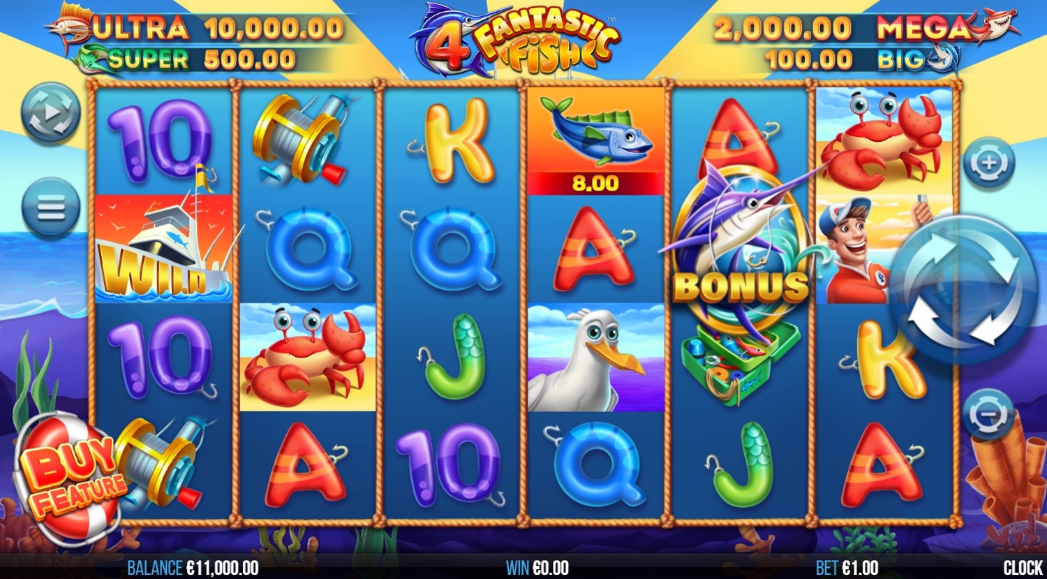 4 Fantastic Fish Slot Gameplay
