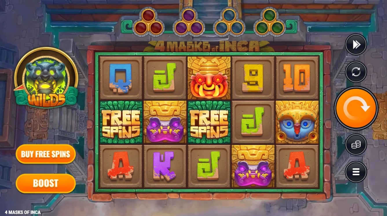 4 Masks of Inca Slot Gameplay