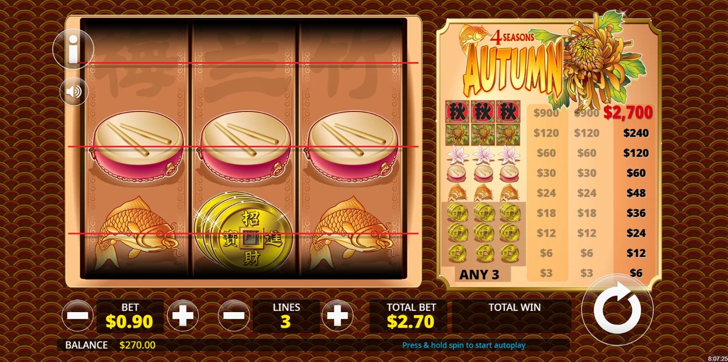 4 Seasons: Autumn Slot Gameplay
