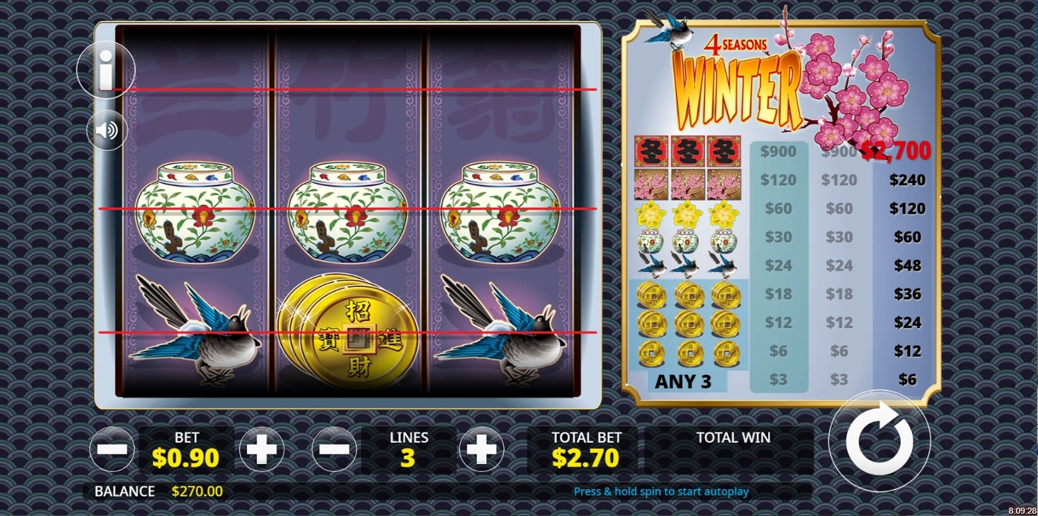 4 Seasons: Winter Slot Gameplay