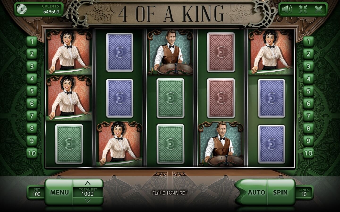 4 of King Slot Gameplay