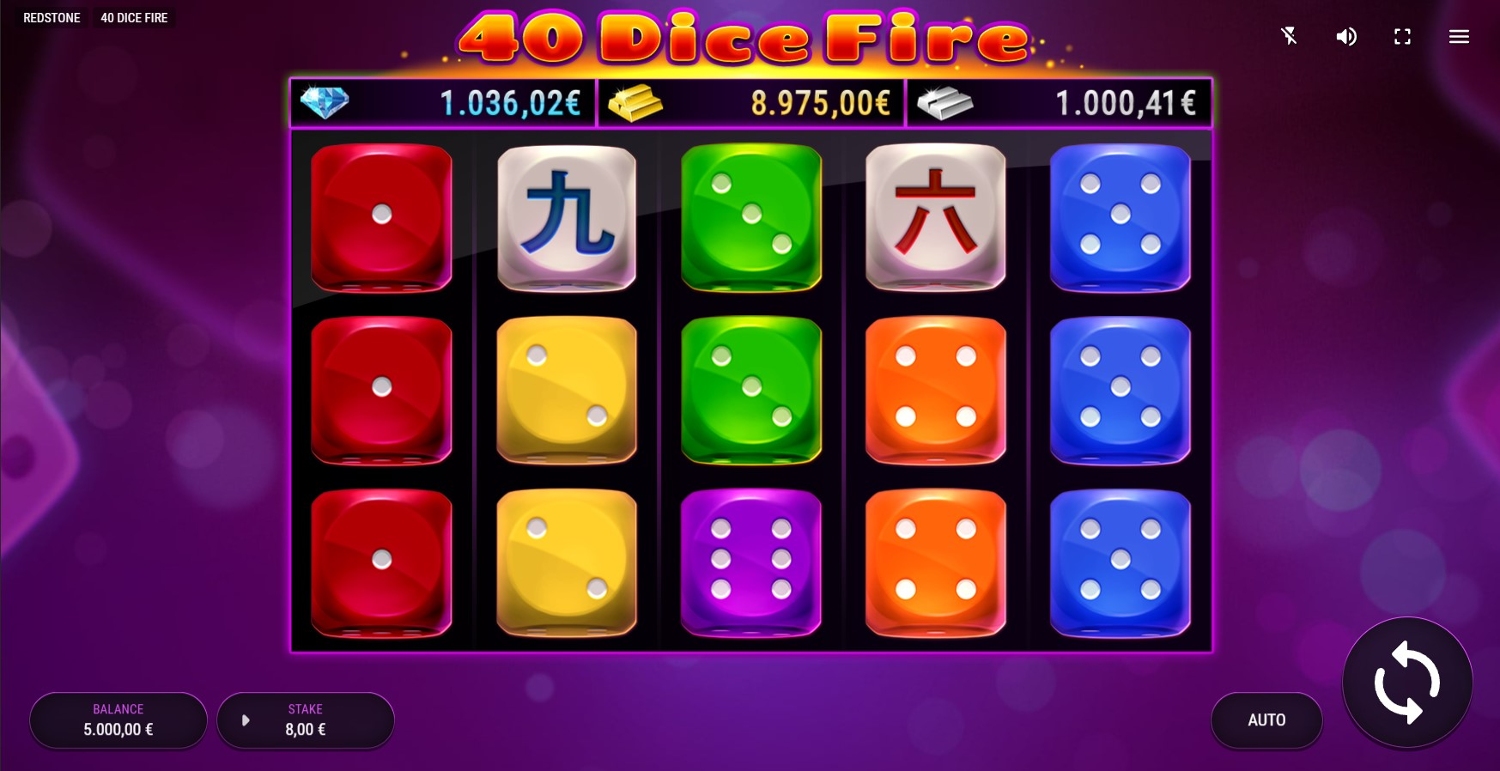 40 Dice Fire Slot Gameplay