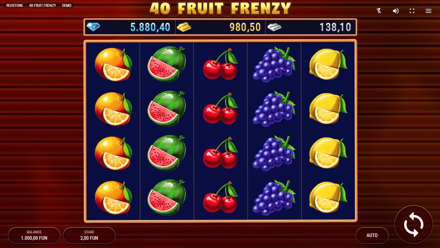 40 Fruit Frenzy Slot Gameplay