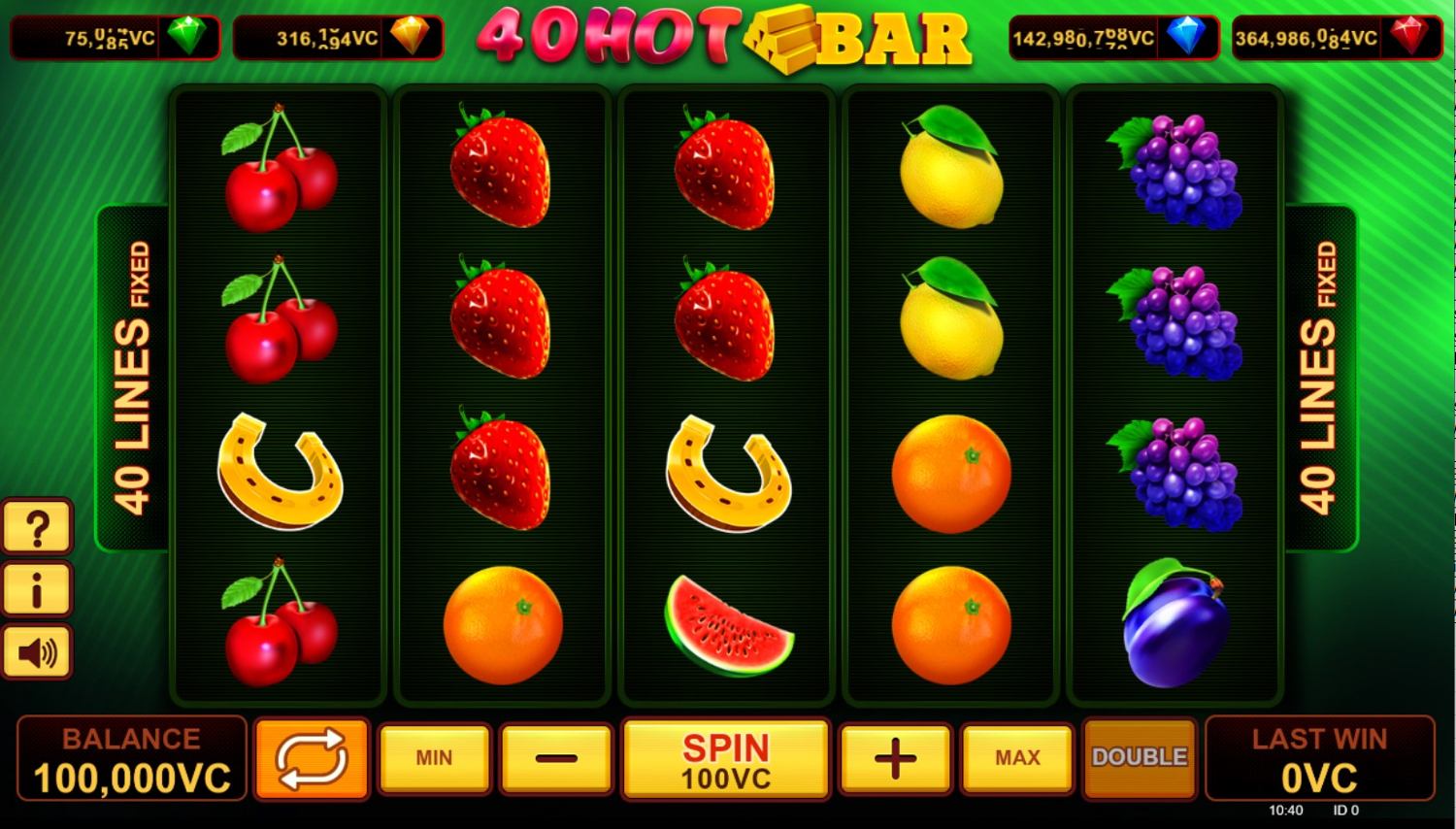 40 Hot Bar Slot Gameplay