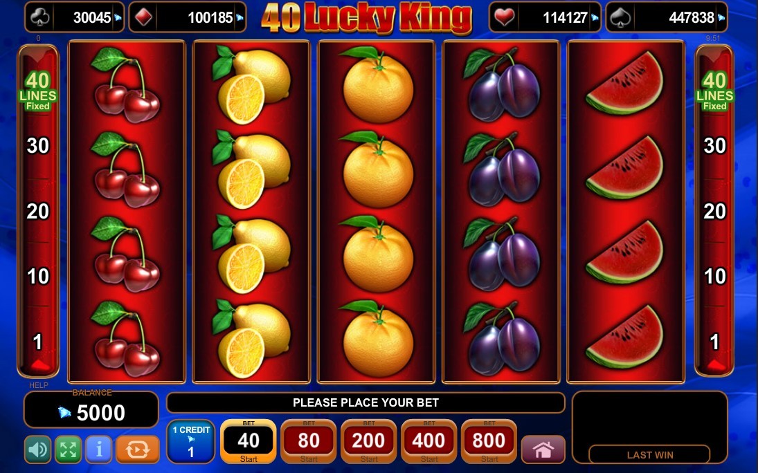 40 Lucky King Slot Gameplay