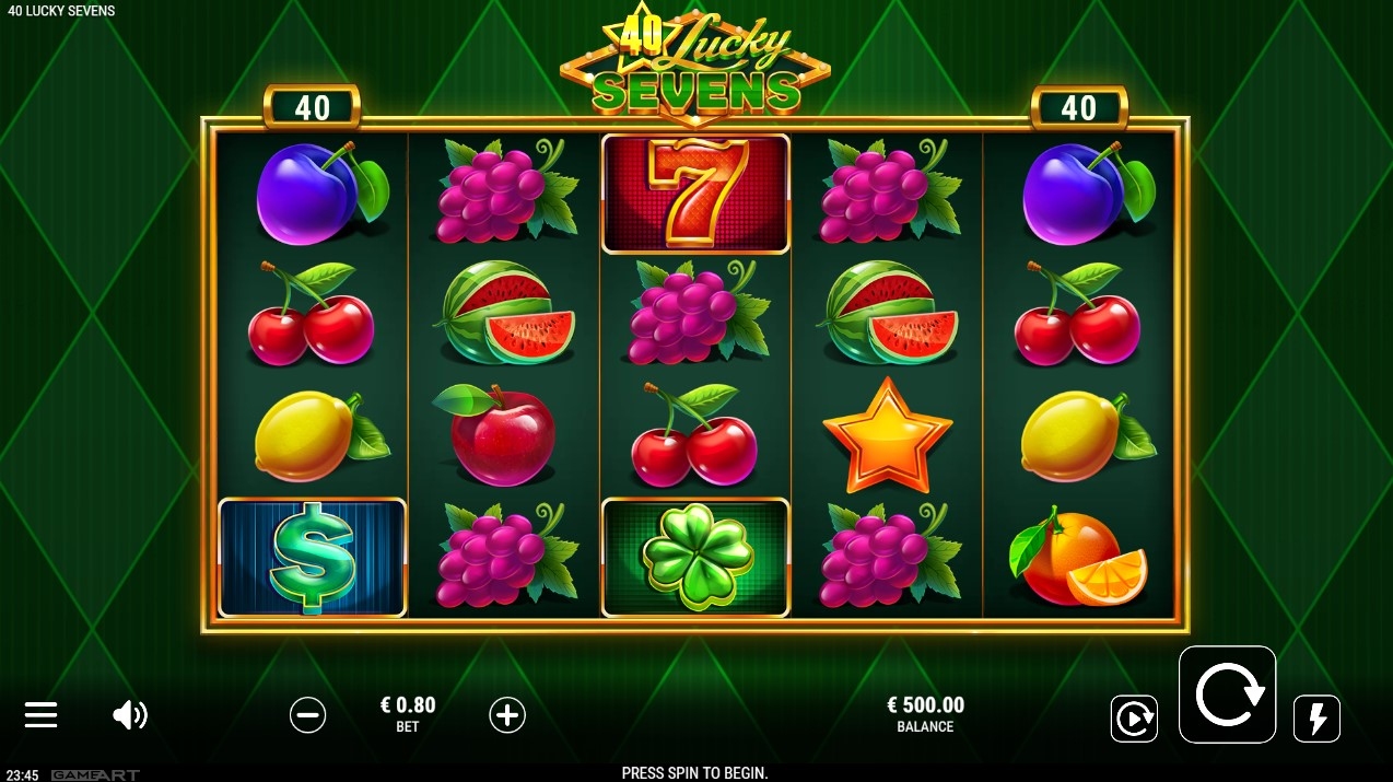 40 Lucky Sevens Slot Gameplay