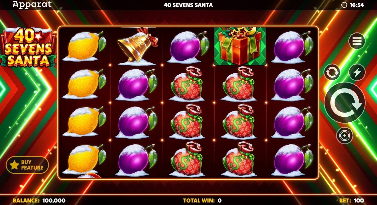 40 Sevens Santa Slot Gameplay