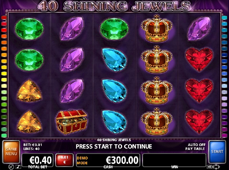 40 Shining Jewels Slot Gameplay